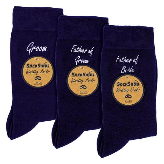3 Paar Heren Trouwsokken voor Vader van de Bruidegom & Bruid | Trouwring Geschenk - Image 2