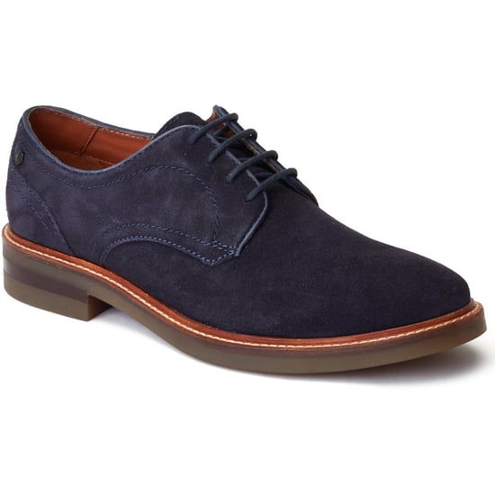Base London Mawley Leren Herenschoenen In Marineblauwe Oxford-Stijl - Image 1