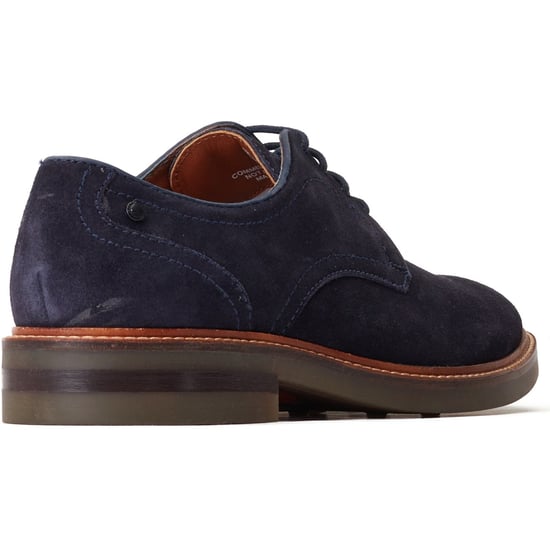 Base London Mawley Leren Herenschoenen In Marineblauwe Oxford-Stijl - Image 2