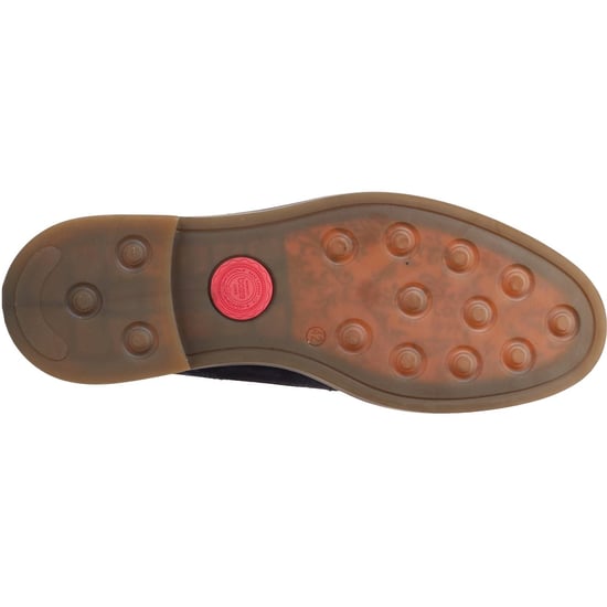 Base London Mawley Leren Herenschoenen In Marineblauwe Oxford-Stijl - Image 3