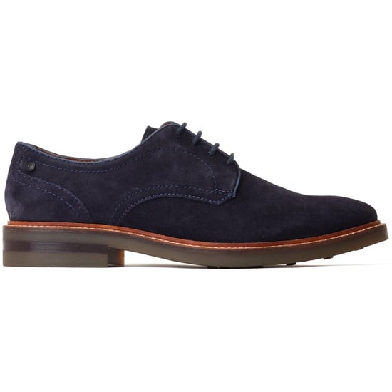 Base London Mawley Leren Herenschoenen In Marineblauwe Oxford-Stijl - Image 5