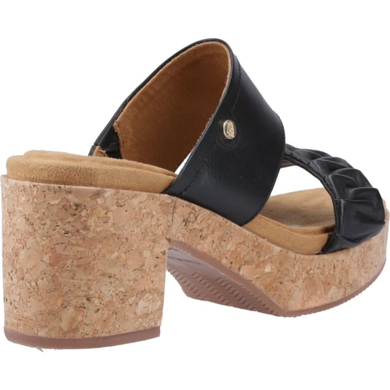 Hush Puppies Poppy Leren Dames Zwarte Sandalen - Image 2
