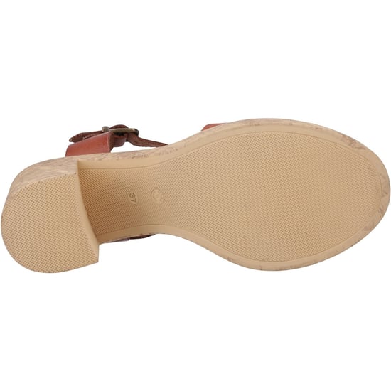 Hush Puppies Georgia Kurk Leer Dames Tan Sandalen - Image 3