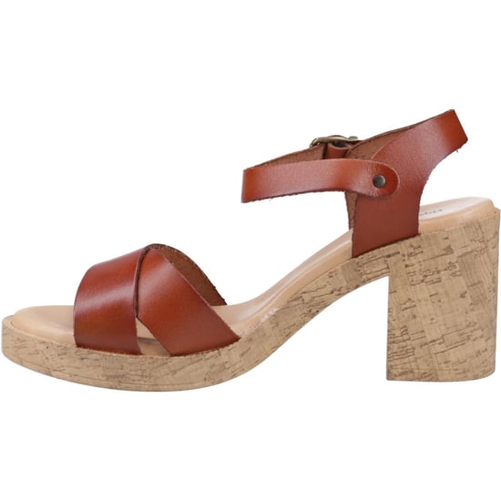Hush Puppies Georgia Kurk Leer Dames Tan Sandalen - Image 4