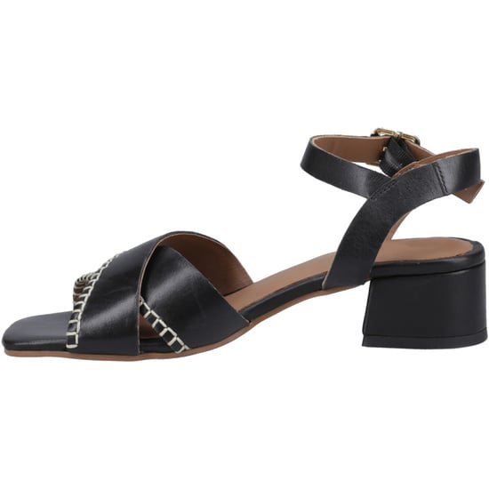 Hush Puppies Lyla Hielend Leer Dames Zwarte Sandalen - Image 4