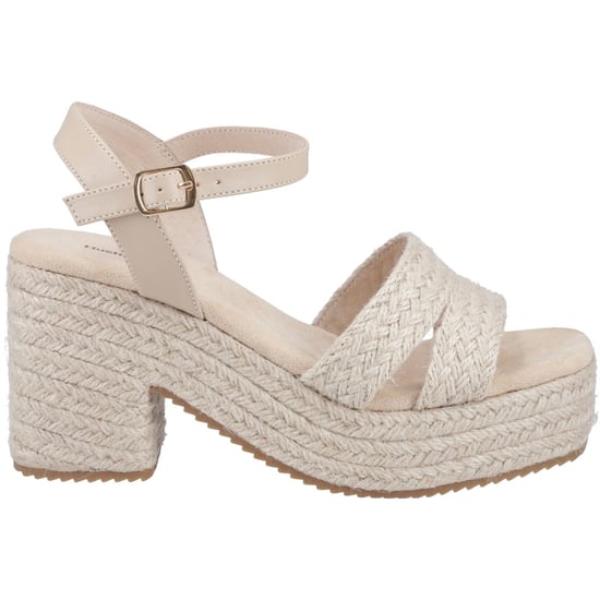 Hush Puppies Jamelia Espadrille Hak Textiel Dames Nude Sandalen - Image 5