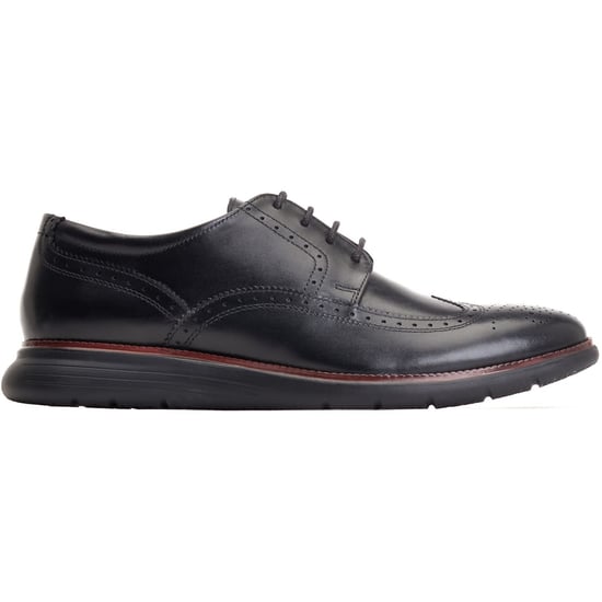 Base London Flight Leren Heren Zwarte Brogues Schoenen - Image 5