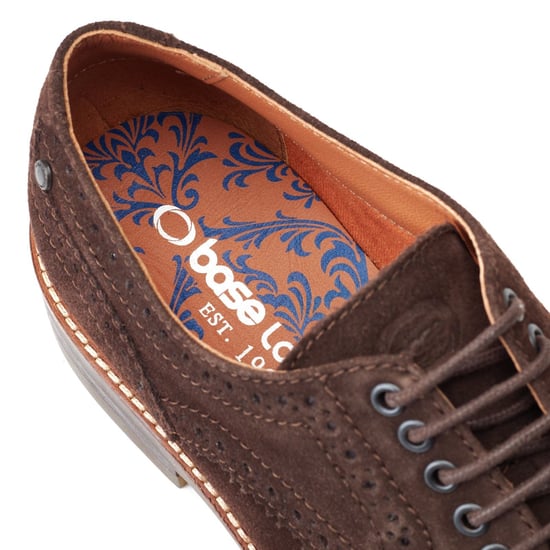 Base London Hatfield Lederen Herenschoenen In Verbrand Bruin Met Brogue-Details - Image 6