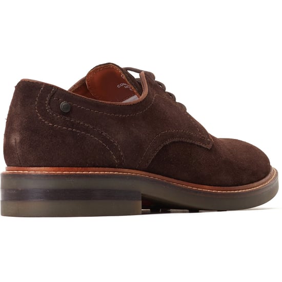 Base London Mawley Leren Herenschoenen In Verbrand Bruin Oxford-Model - Image 2