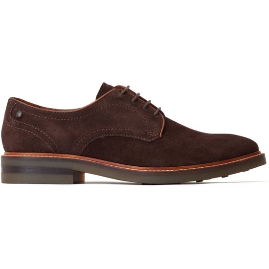 Base London Mawley Leren Herenschoenen In Verbrand Bruin Oxford-Model - Image 5