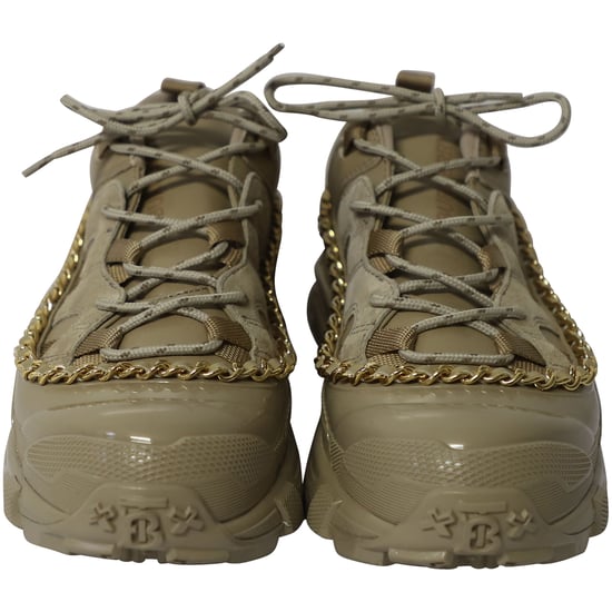 Burberry Gouden Ketting Arthur Sneakers in Khaki Leer - Image 2