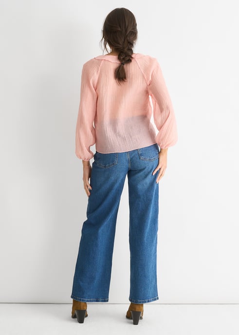 Blouse met strikdetail en lange mouwen - Image 4