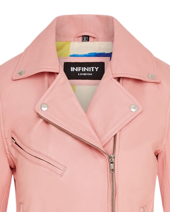 Dames babyroze klassieke Brando biker leren jas - Secunda - Image 6