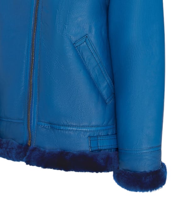 Heren blauw B3 bommenwerper RAF pilotenjack van schapenvacht - Wyndham - Image 6