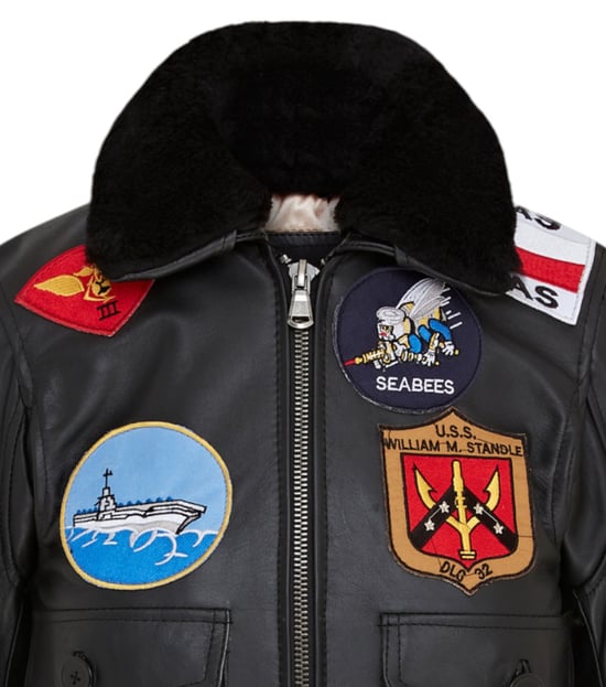 Dames zwarte A2 Top Gun leren bomberjack - Sunbury - Image 5