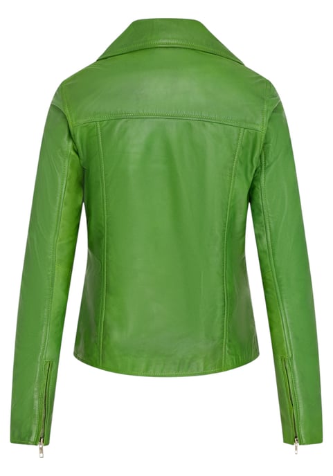 Dames Apple Green Classic Brando Biker leren jack - Secunda - Image 5