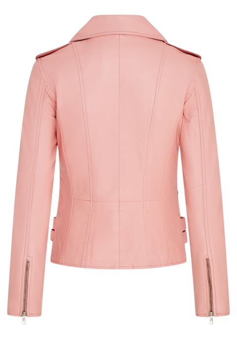 Dames leren babyroze Brando bikerjack - Constantia - Image 5