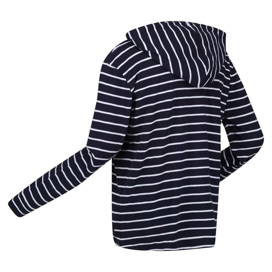 Regatta Dames/Dames Monsal Gestreepte Hoodie (Marine, Wit) - Image 2