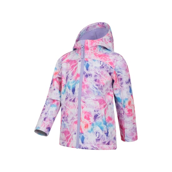 Mountain Warehouse Waterafstotende softshell jas met patroon voor kinderen/kids (Helder Roze) - Image 3