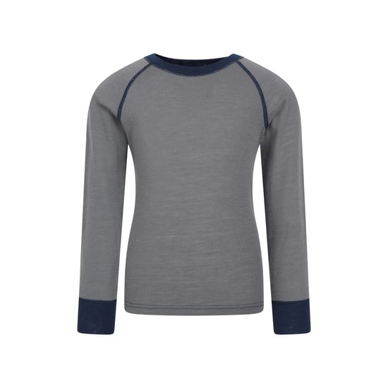 Mountain Warehouse Kinder/Kids Merino II Ronde Hals Base Layer Top (Grijs) - Image 1