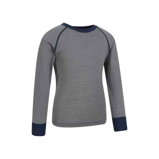 Mountain Warehouse Kinder/Kids Merino II Ronde Hals Base Layer Top (Grijs) - Image 2