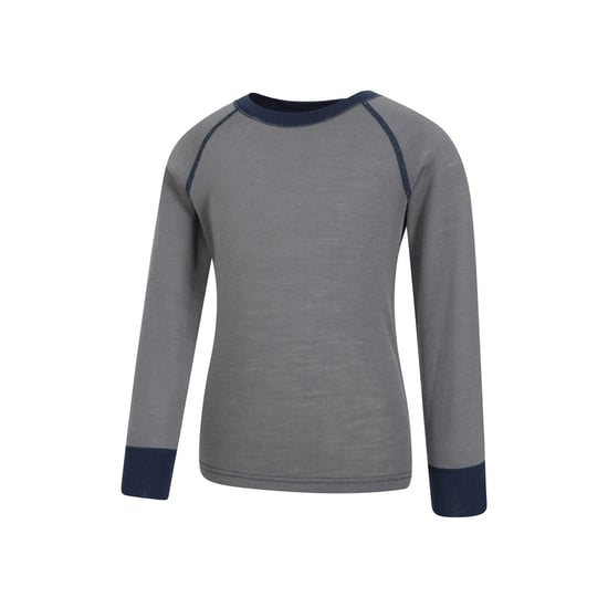 Mountain Warehouse Kinder/Kids Merino II Ronde Hals Base Layer Top (Grijs) - Image 3