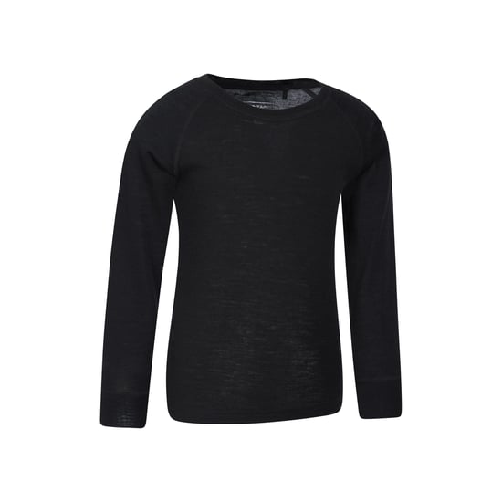 Mountain Warehouse Kinder/Kids Merino II Ronde Hals Base Layer Top (Zwart) - Image 2