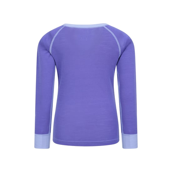 Mountain Warehouse Kinder/Kids Merino II Ronde Hals Base Layer Top (Paars) - Image 2
