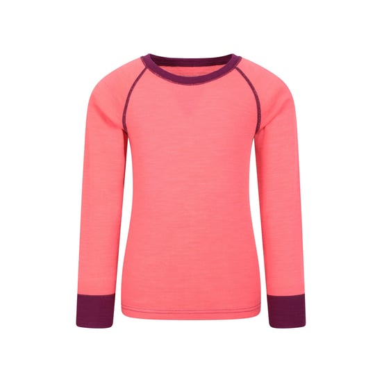 Mountain Warehouse Kinder/Kids Merino II Ronde Hals Base Layer Top (Helder Roze) - Image 1