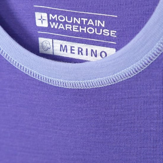Mountain Warehouse Kinder/Kids Merino II Contrast Ronde Hals Base Layer Top (Paars) - Image 4