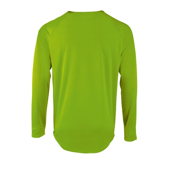 SOLS Heren Sportief T-Shirt met lange mouwen (Neon Groen) - Image 3
