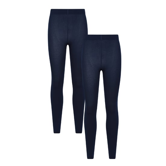 Mountain Warehouse Dames/Dames Geborstelde Isotherm Thermische Legging (Set van 2) (Marine) - Image 1