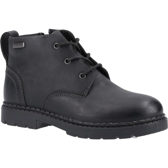 Hush Puppies Jongens Mini Presley Leren Laarzen (Zwart) - Image 1