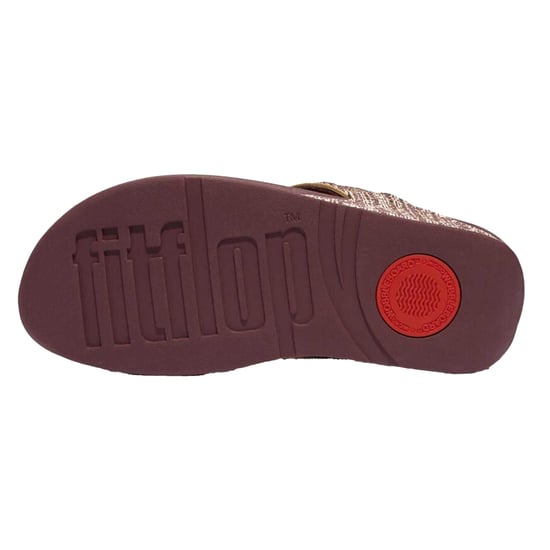 Fit Flop Dames/Dames Lulu Shimmer Weave Toe Post Sandalen (Bruin) - Image 5