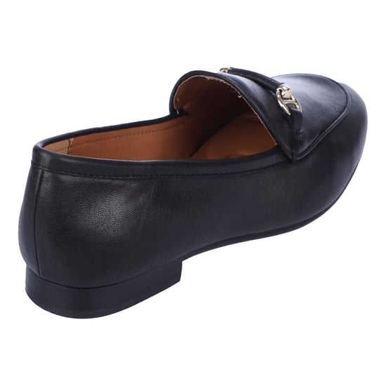 Dune London Dames/Dames Grandeur Leather Wide Loafers (Zwart) - Image 2