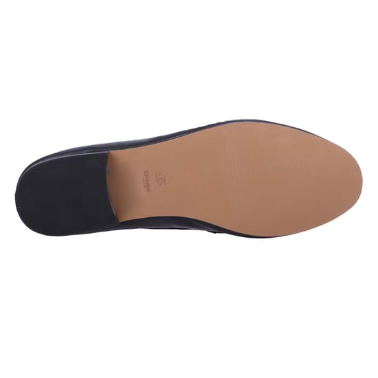 Dune London Dames/Dames Grandeur Leather Wide Loafers (Zwart) - Image 3