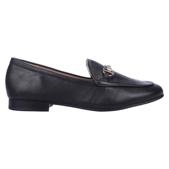 Dune London Dames/Dames Grandeur Leather Wide Loafers (Zwart) - Image 4