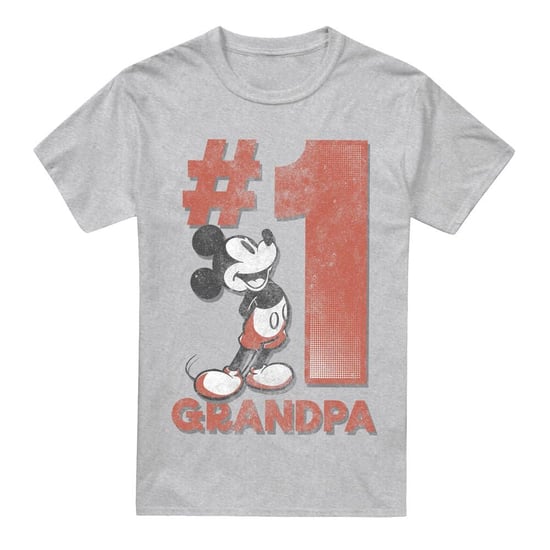 Disney Heren Nummer 1 Opa Mickey Mouse T-Shirt (Sport Heide) - Image 1