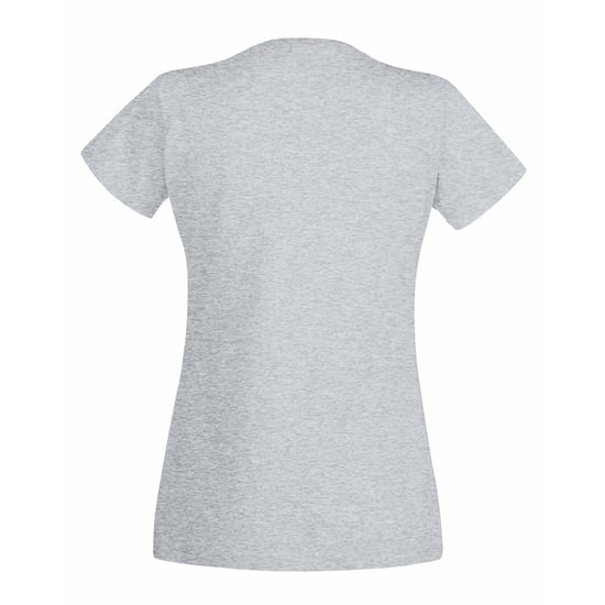 Fruit Of The Loom Dames Vrouwen-Fit Valuegewicht V-hals T-shirt met korte mouwen (Heather Grijs) - Image 2