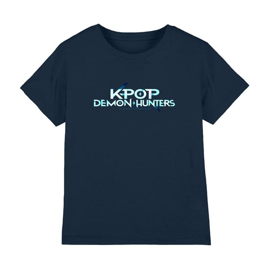 K-Pop Demon Hunters Kinderen/Kinderen Logo T-shirt (Marine) - Image 4