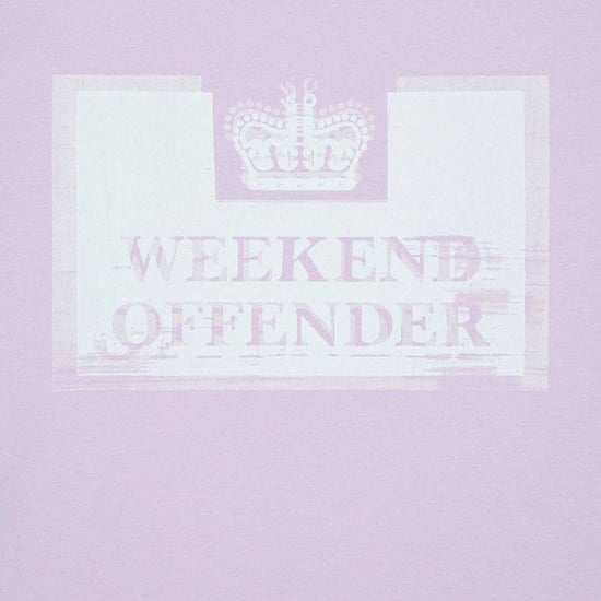 Weekend Offender Heren Bonpensiero Grafisch T-shirt (Paars) - Image 4