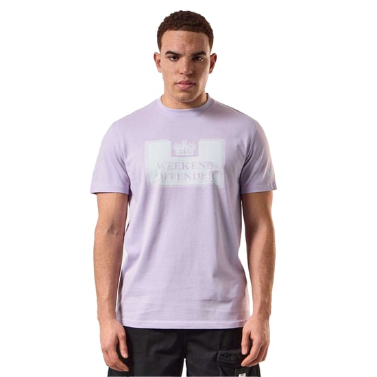 Weekend Offender Heren Bonpensiero Grafisch T-shirt (Paars) - Image 5