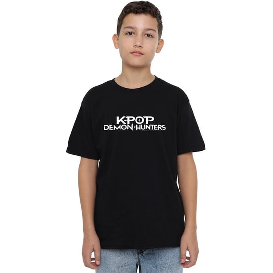 K-Pop Demon Hunters Kinderen/Kinderen Logo T-shirt (Zwart/Wit) - Image 4