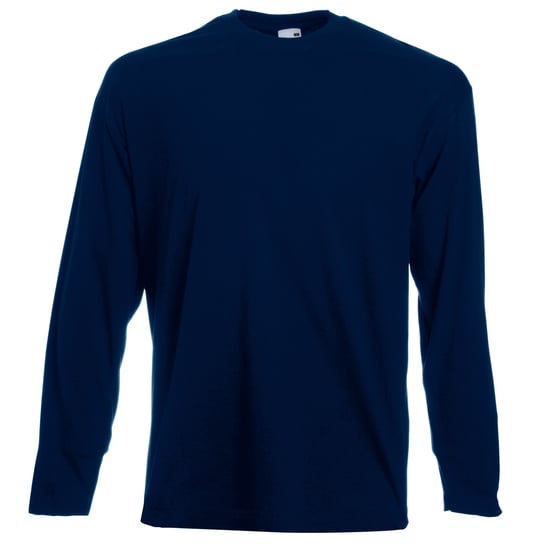 Fruit Of The Loom Heren Valuegewicht T-shirt met ronde hals en lange mouwen (Donker Marine) - Image 1