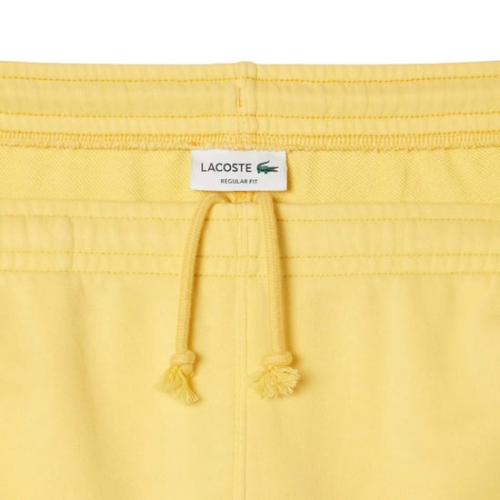 Lacoste Heren Fleece Printed Washed Shorts (Geel) - Image 3