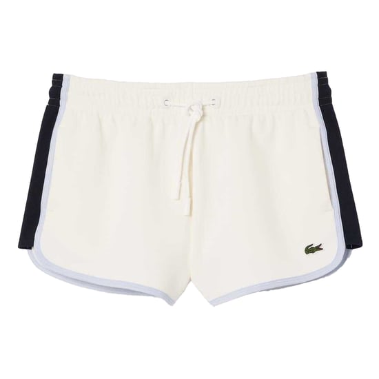 Lacoste Dames/Dames Pique Contrast Paneel Shorts (Crème) - Image 1
