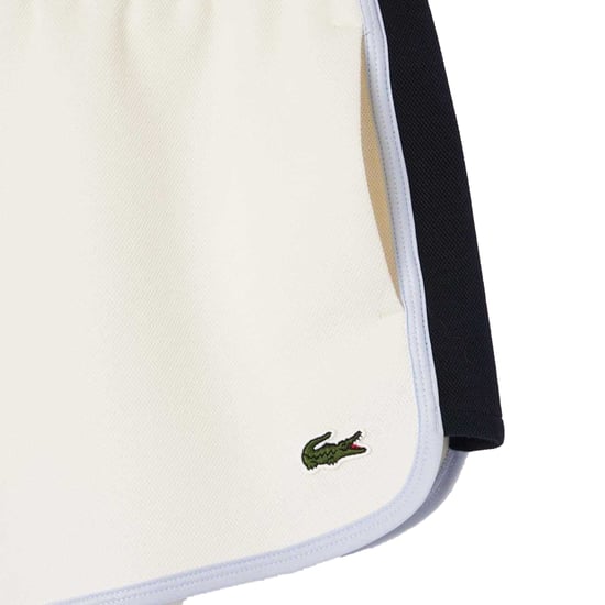 Lacoste Dames/Dames Pique Contrast Paneel Shorts (Crème) - Image 3