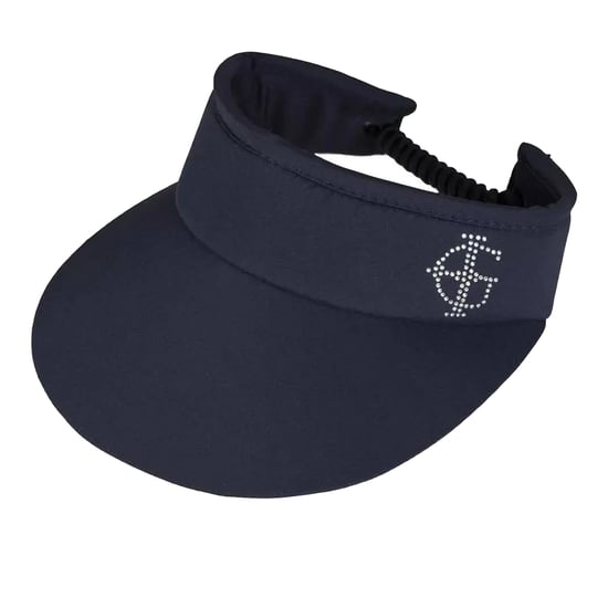 Island Green Dames/Dames Diamante Logo Golf Zonneklep (Marine) - Image 1