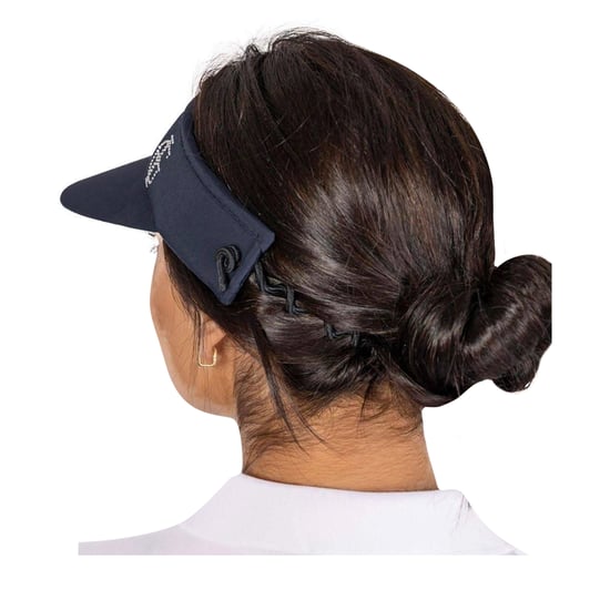 Island Green Dames/Dames Diamante Logo Golf Zonneklep (Marine) - Image 3