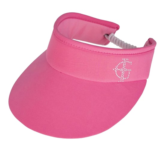 Island Green Dames/Dames Diamante Logo Golf Zonneklep (Roze) - Image 1